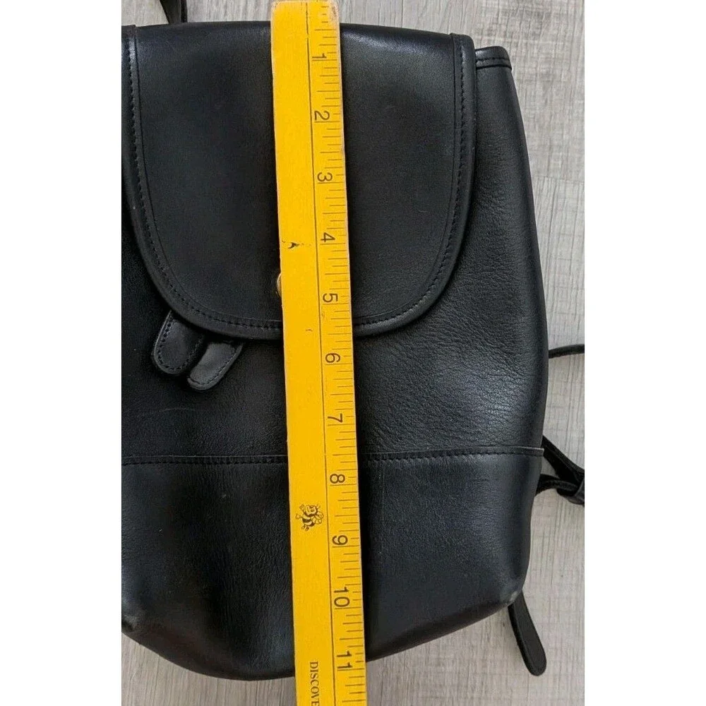 Vintage Coach Legacy Backpack 9960 Black Leather Adjustable Straps Charm READ